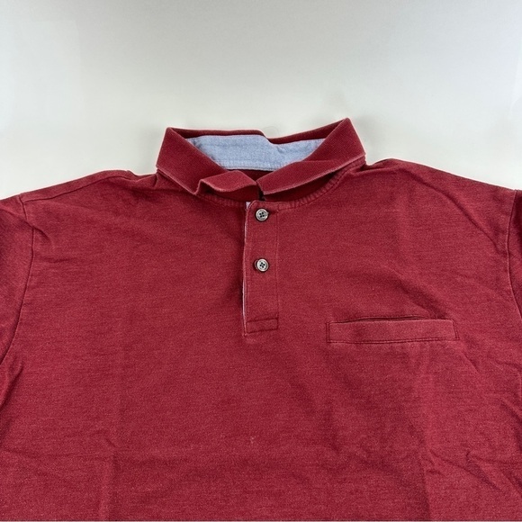 Van Heusen Polo Mens XL Red Pocket - Picture 3 of 10